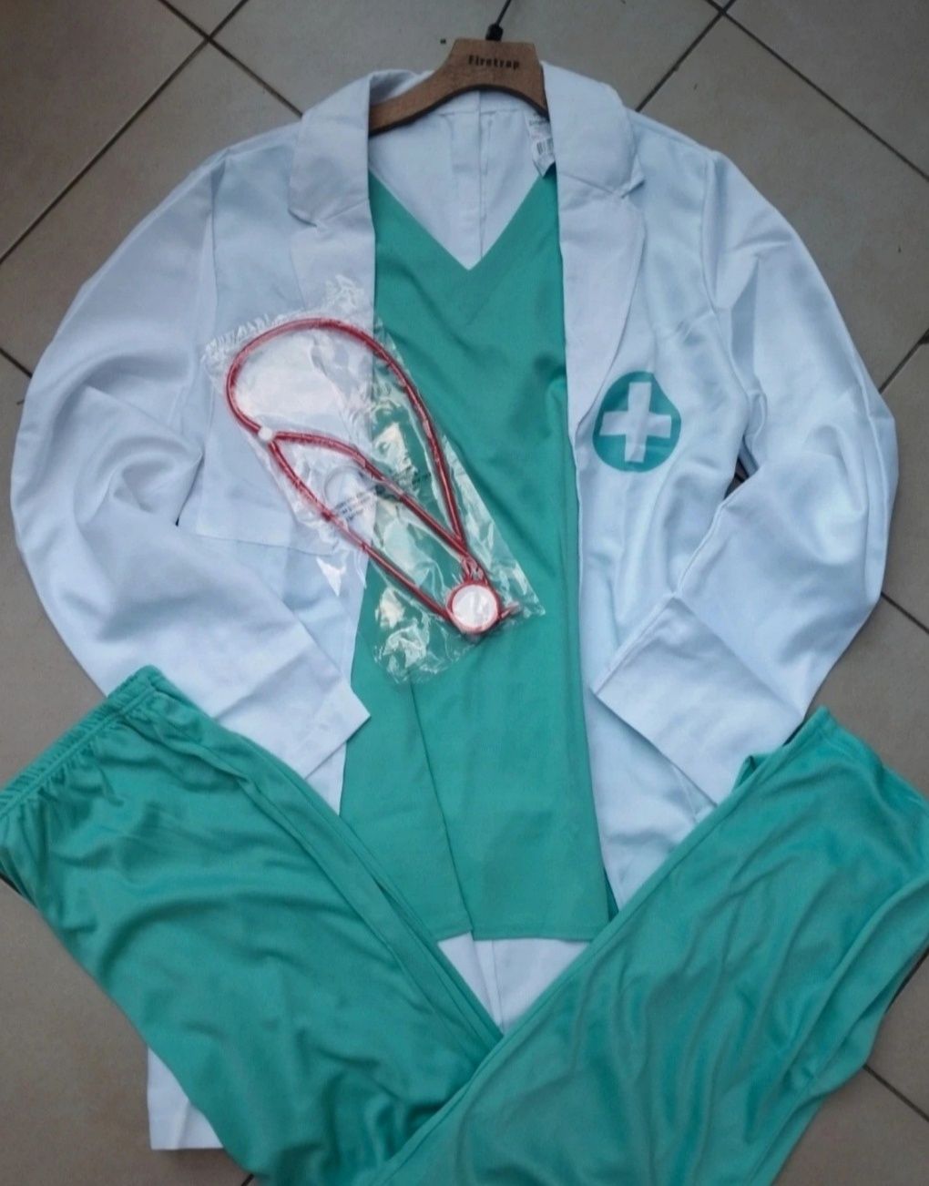 Kostium strój roz. Uni Doktor Lekarz halloween karnawał bal