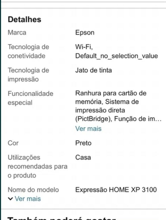 Epson XP-3100 nova em caixa