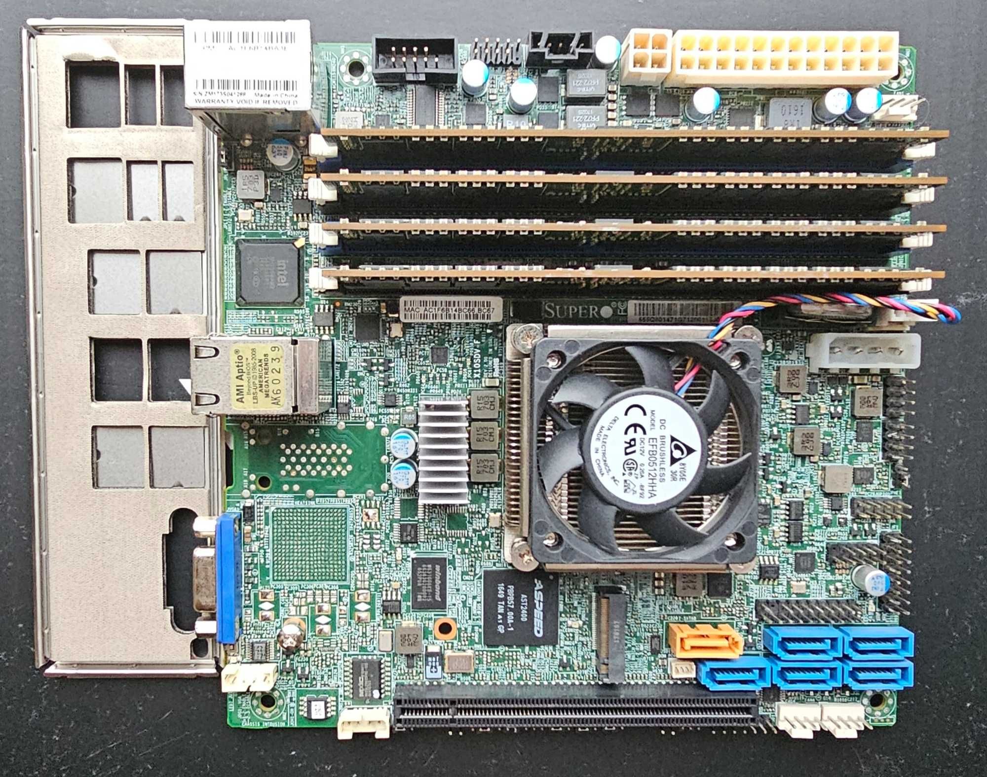 SUPERMICRO X10SDV-F Xeon D-1541 (8core)  RAM 128 GB