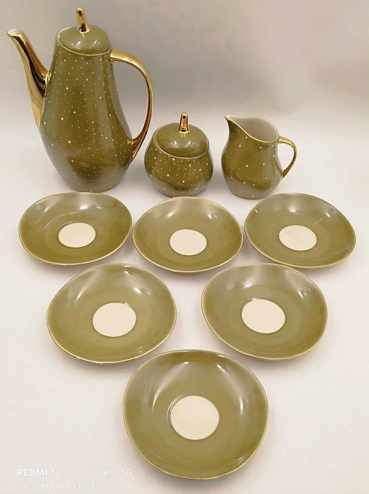 Serwis kawowy Ewa Tułowice proj. L. Kowalska 1959r vintage retro prl