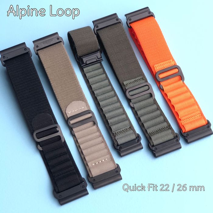 Ремінець Alpine Loop нейлоновий QuickFit 22 26мм Garmin Fenix Tactix і