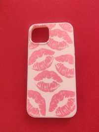 Etiu case plecki iPhone 13 silikonowe nowe miękkie lips usta róż