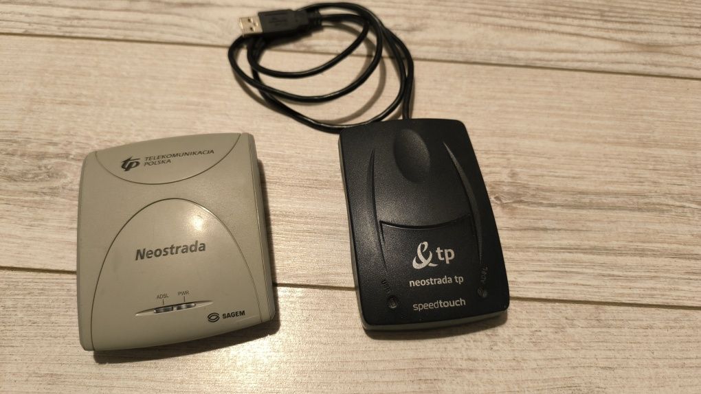 Modem Neostrada ADSL Sagem Fast 800 USB oraz Thomson SpeedTouch 330