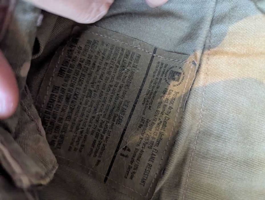 Вогнестійкі штани US Army Combat Uniform Multicam розмір Small Long