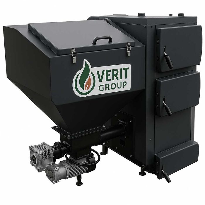Kocioł na ekogroszek VERIT KG 20kW z podajnikiem 5 klasa ecodesing