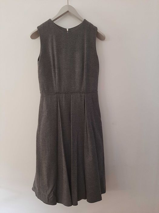 Wełniana szara sukienka rozkloszowana 303 Avenue 36 S