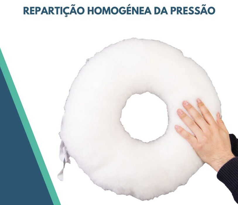 Almofada anti-escaras redonda de algodão