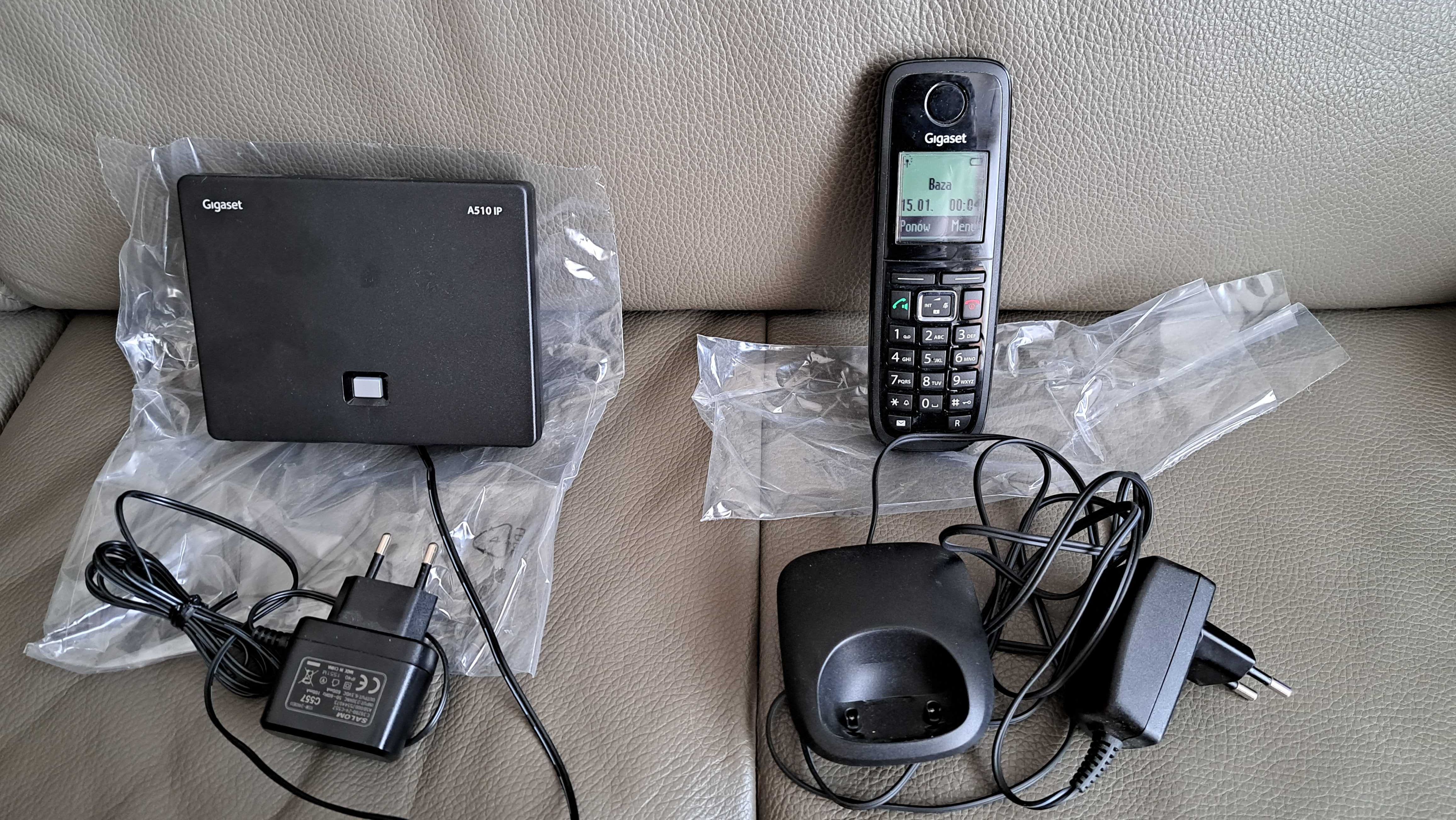 Bezprzewodowy Telefon Internetowy VOIP +stacjonarny 2 w 1 Gigaset DECT