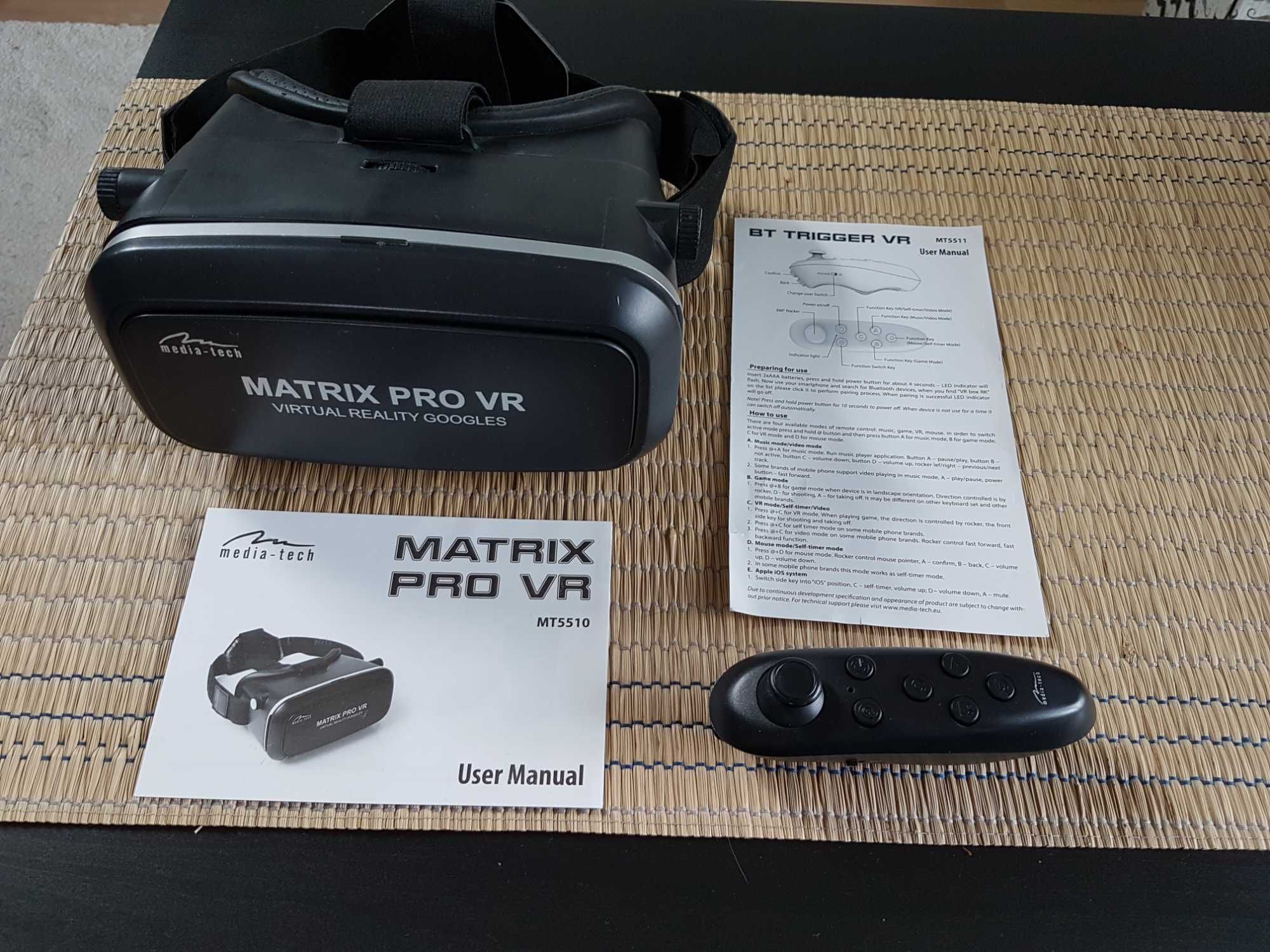 Okulary VR Media-Tech Matrix Pro VR MT5510 + kontroler MT5511