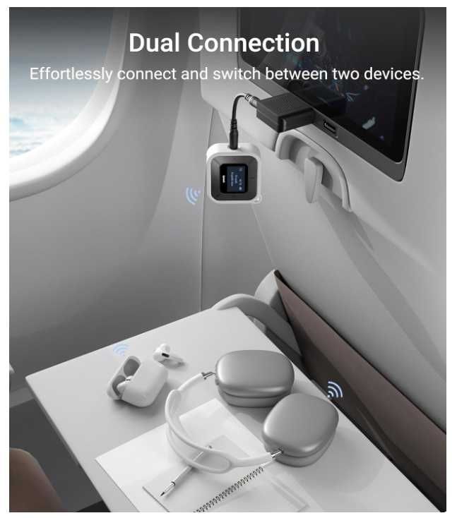 Syntech Samolotowy nadajnik-odbiornik Bluetooth adapterem AUX - Nowy