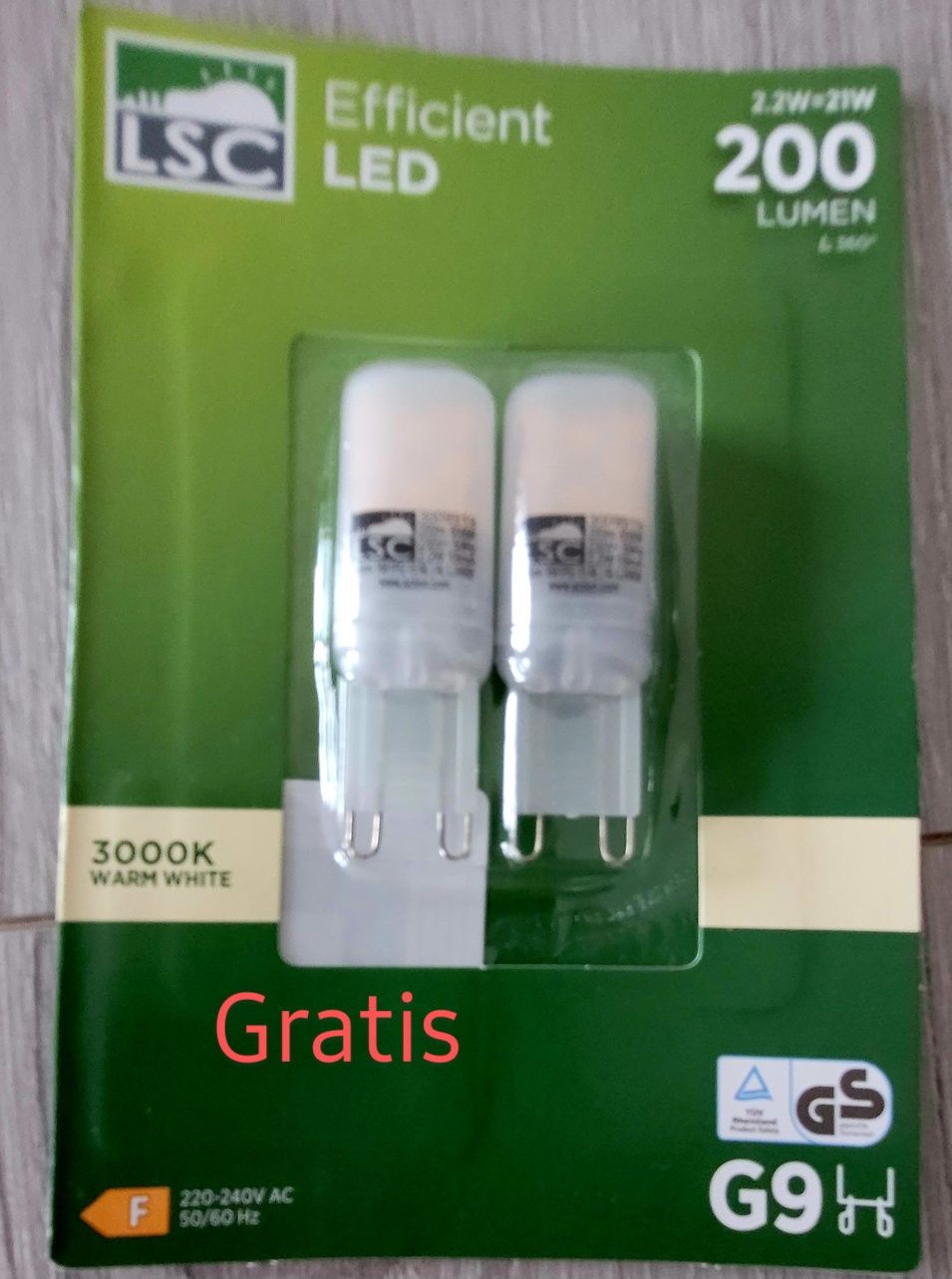 Lampka nocna szklana + gratis