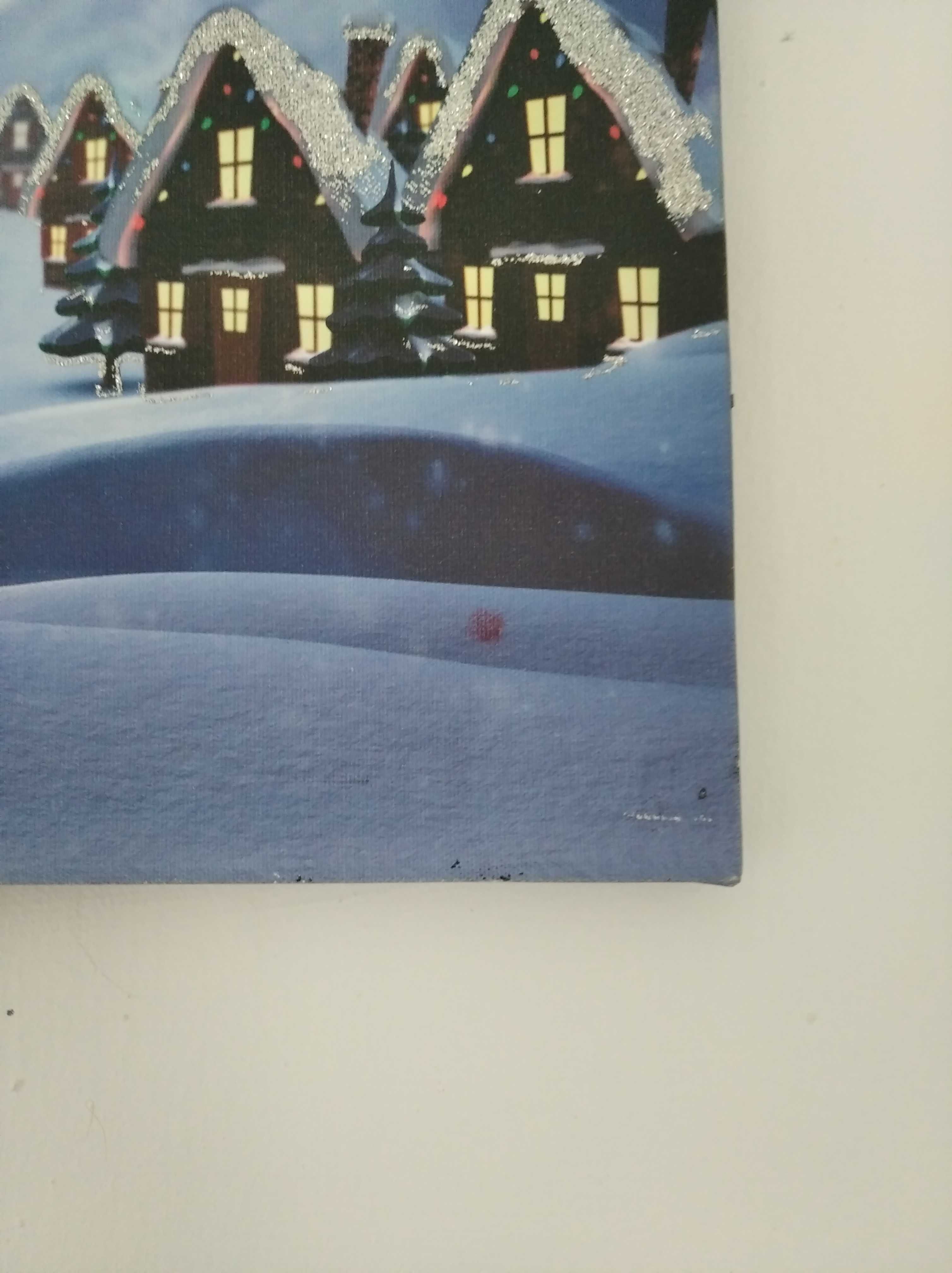 Boże Narodzenie podświetlany obraz 40 x 30 cm może być dla dziecka