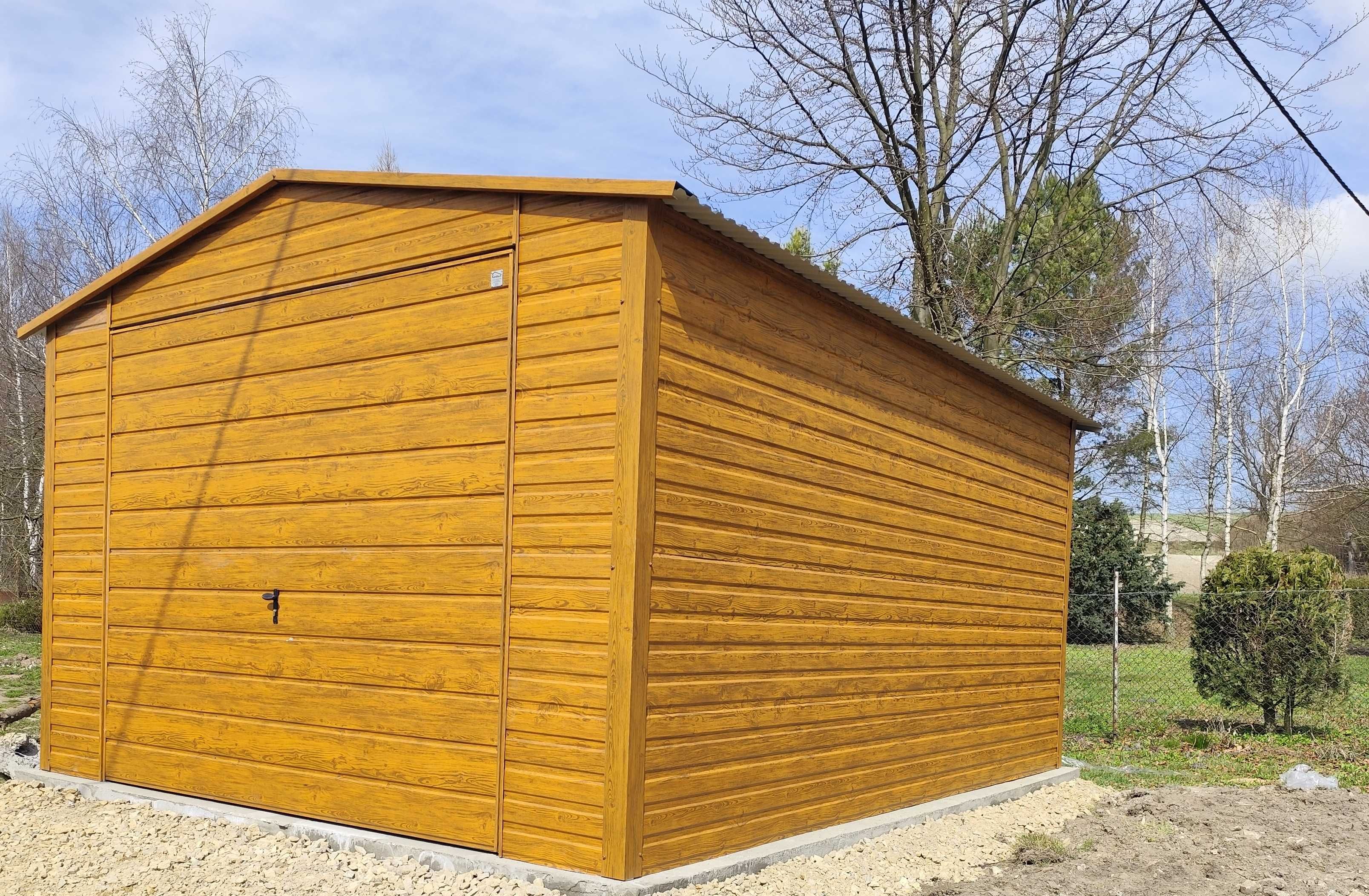 Garaż Drewnopodobny Standard 3x5 PROMOCJA!! konstrukcja ocynk