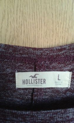 luźna tunika bordowo-szary melanż Hollister XL