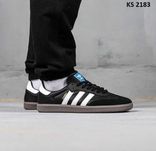 Кросівки Adidas Samba Black White. Арт: KS 2183