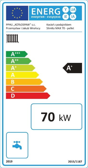 Kocioł SlimKo MAX 70 kW zbiornik Kotłospaw KIPI