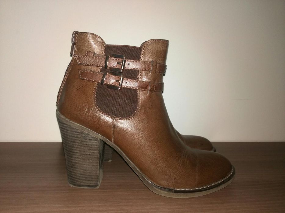 Graceland Deichmann Buty damskie Wiosenne Botki Brąz 39