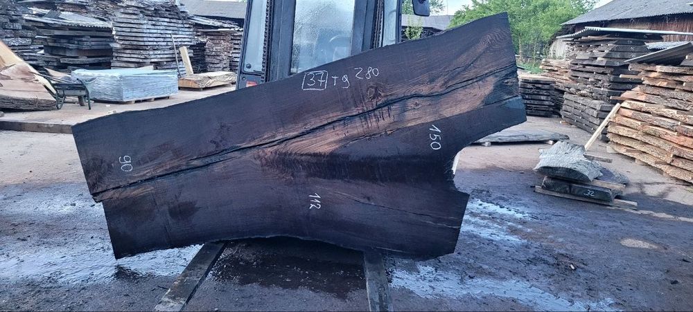 Морений дуб. Сляб дуба. Американський горіх. Слеб. Зріз. Спил. ДЗВОНИ