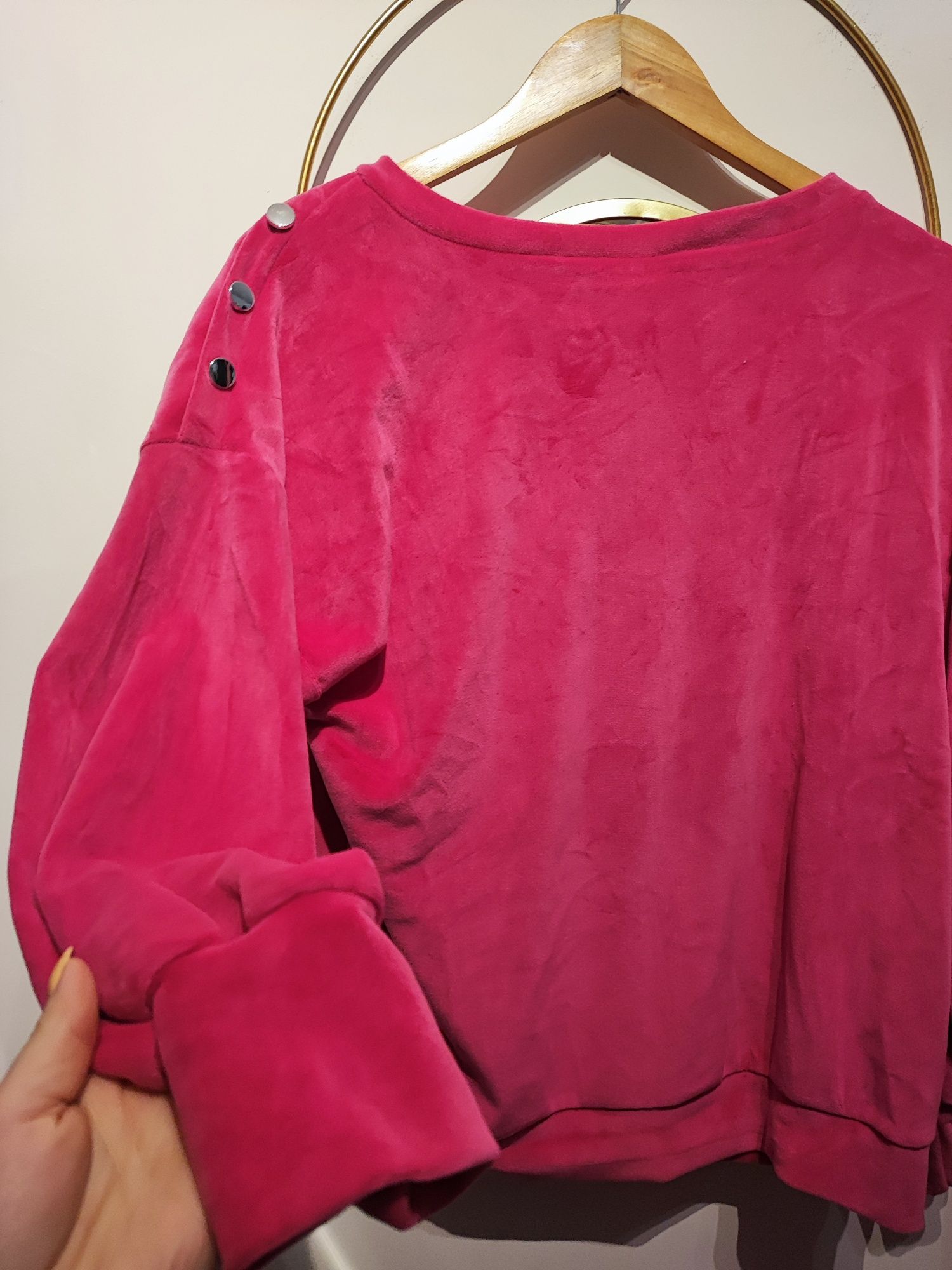 Nowy piękny dres spodnie i bluza różowy Barbie M/L