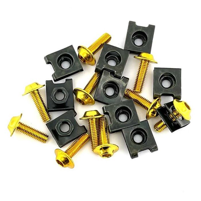 Molas metálicas (5 unidades) parafusos carenagens - M6 x 16 mm