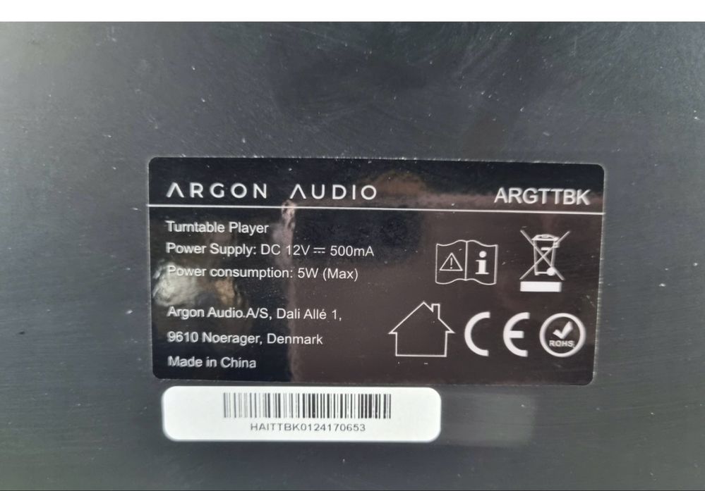 2x Gramofon Argon Audio ARGTTMK2GR.