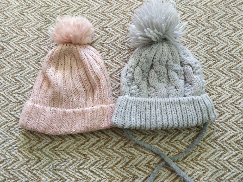 Dwie czapki zimowe So Cute r. 80 9-12mcy