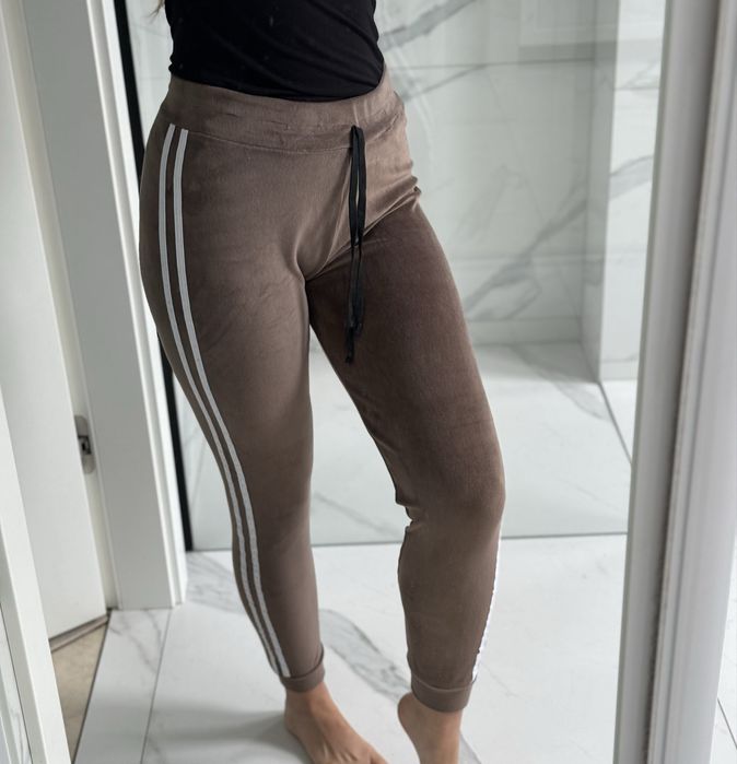Legginsy dresy welurowe damskie