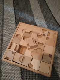 Klocki drewniane łamigłówka/puzzle