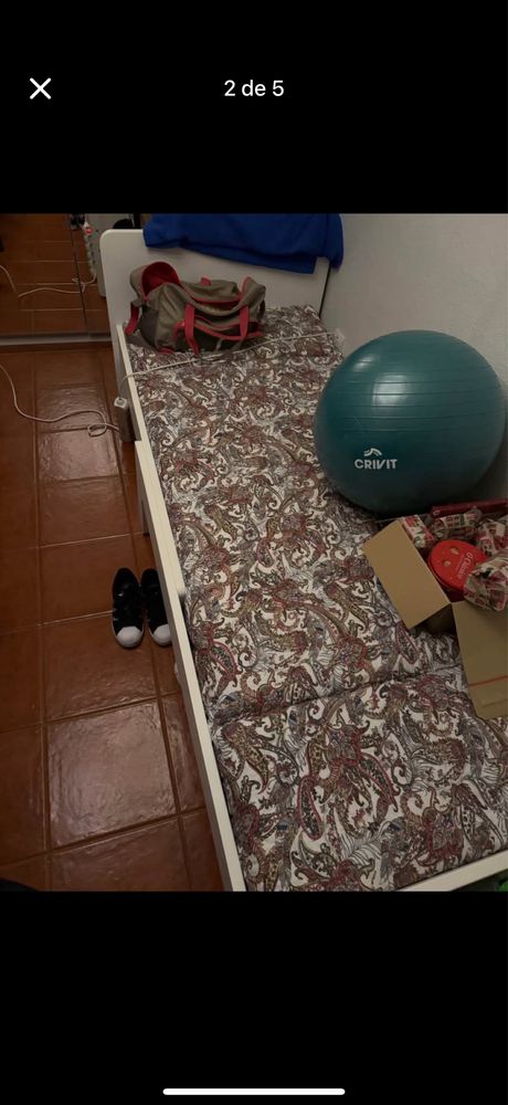 Cama extensivel + colchão + estrado