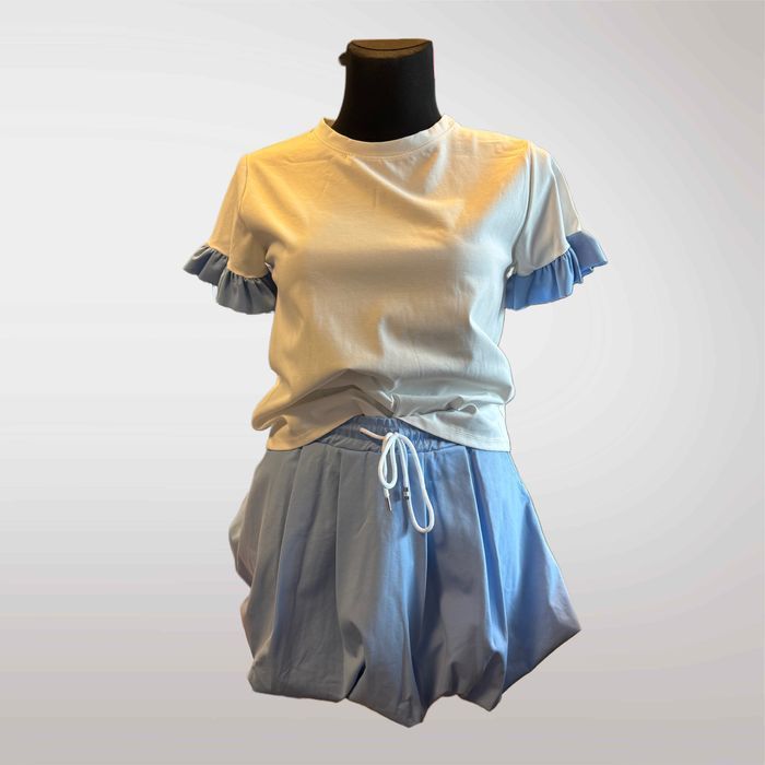 Komplet Falbanki i Spódniczka Bombka Zielony