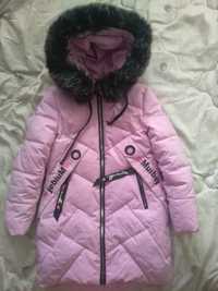 Куртка пальто зимове Кузя для дівчини 134 см