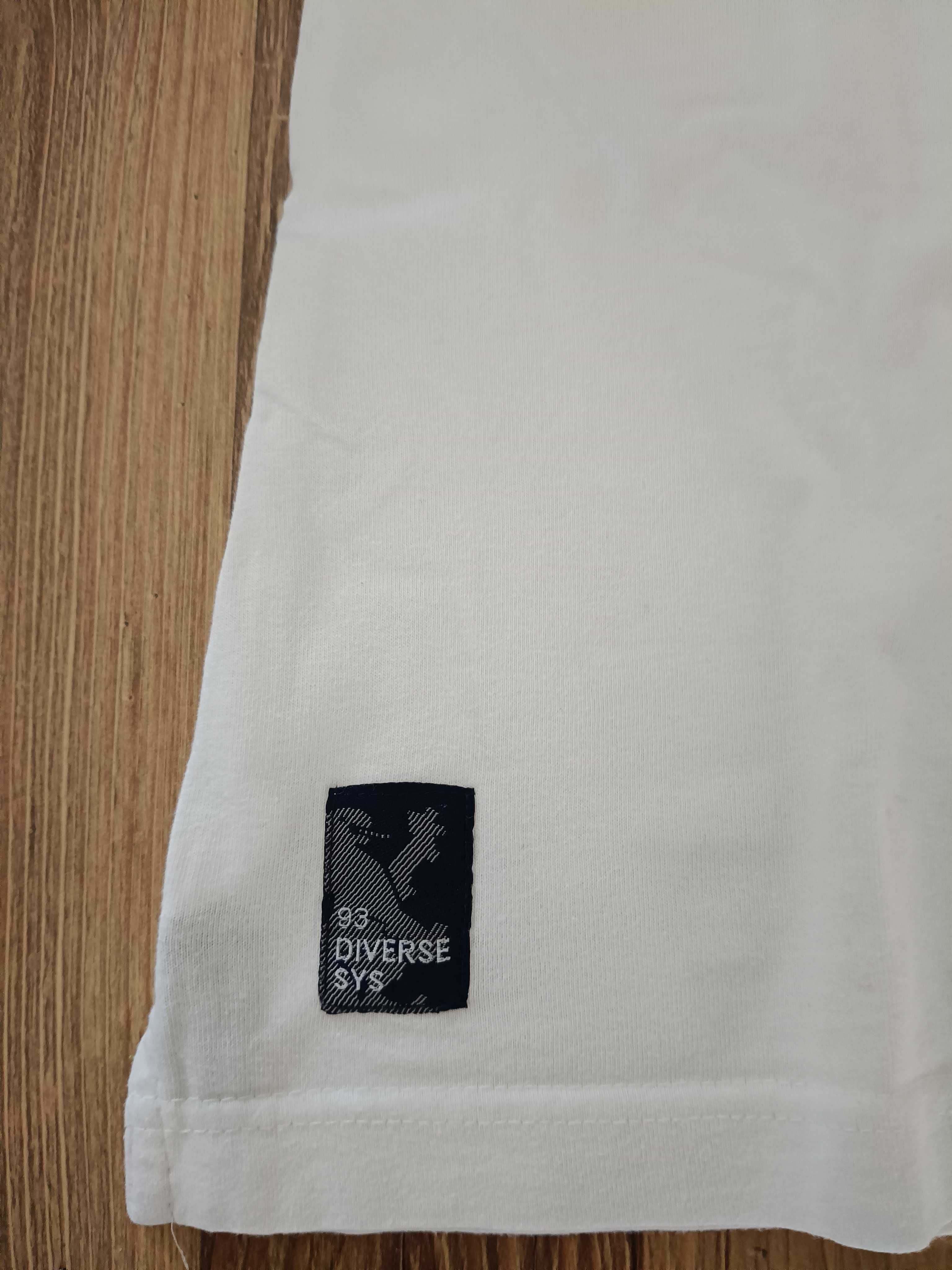 Białe polo diverse męskie rozmiar m