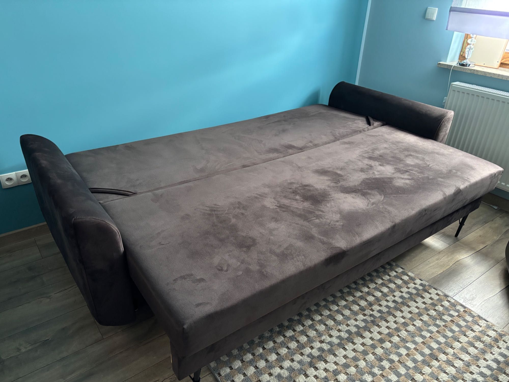 Kanapa, sofa, wersalka brązowa, rozkładana, jak nowa!