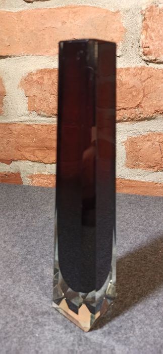 Flakon Wazon Murano tech. Sommerso Szafir oraz odcień karmazyn H 20,5