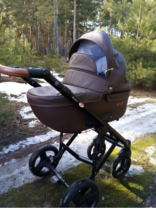 Коляска Leo bair 2 в 1 з еко-шкіри