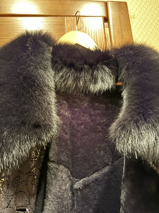 Шуба дублянка з хутром