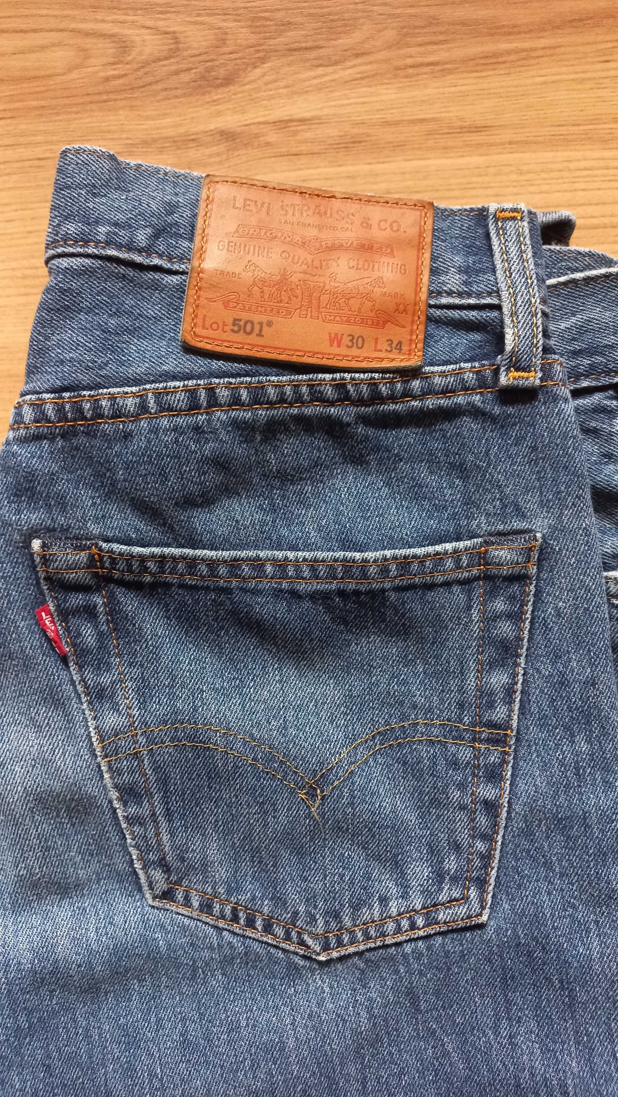 Jeansy Levis 501 męskie 30/34