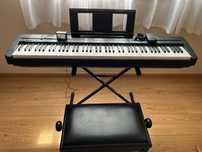 Piano Yamaha P-45 com banco e suporte, como novos