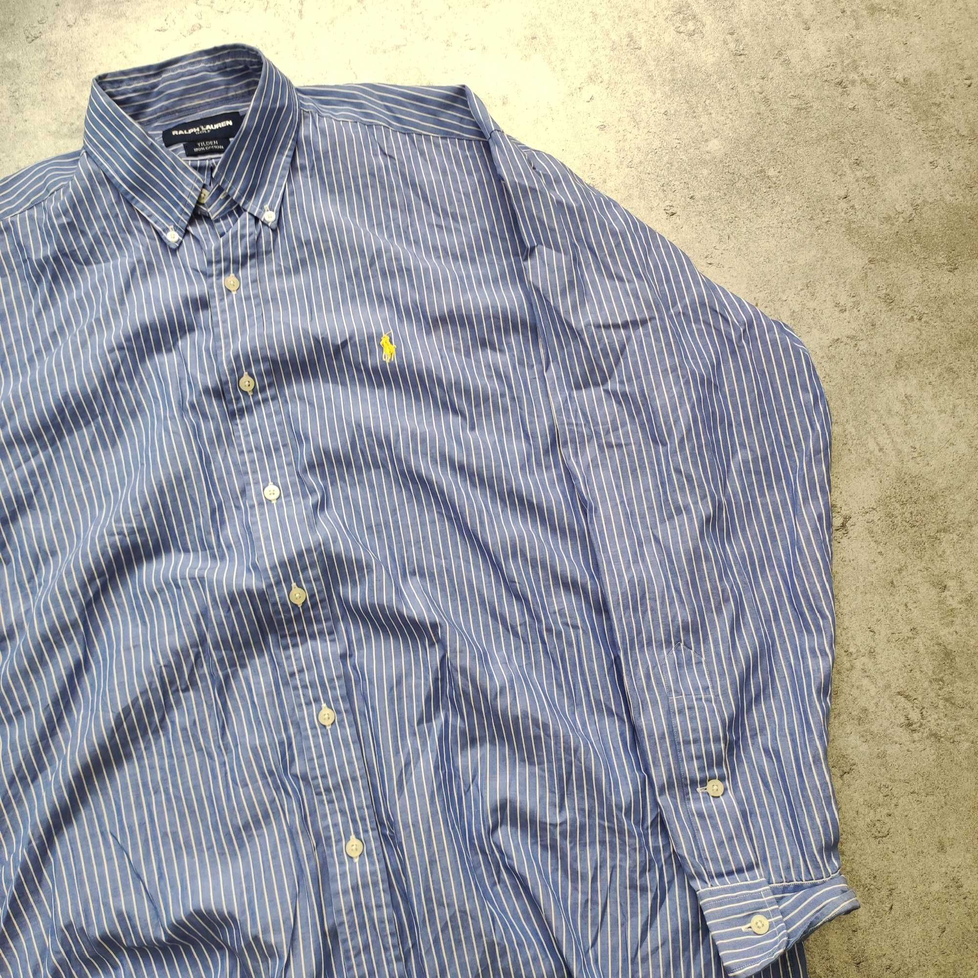 MĘSKA Elegancka Koszula PREMIUM Paski Bawełna Polo Ralph Lauren Golf