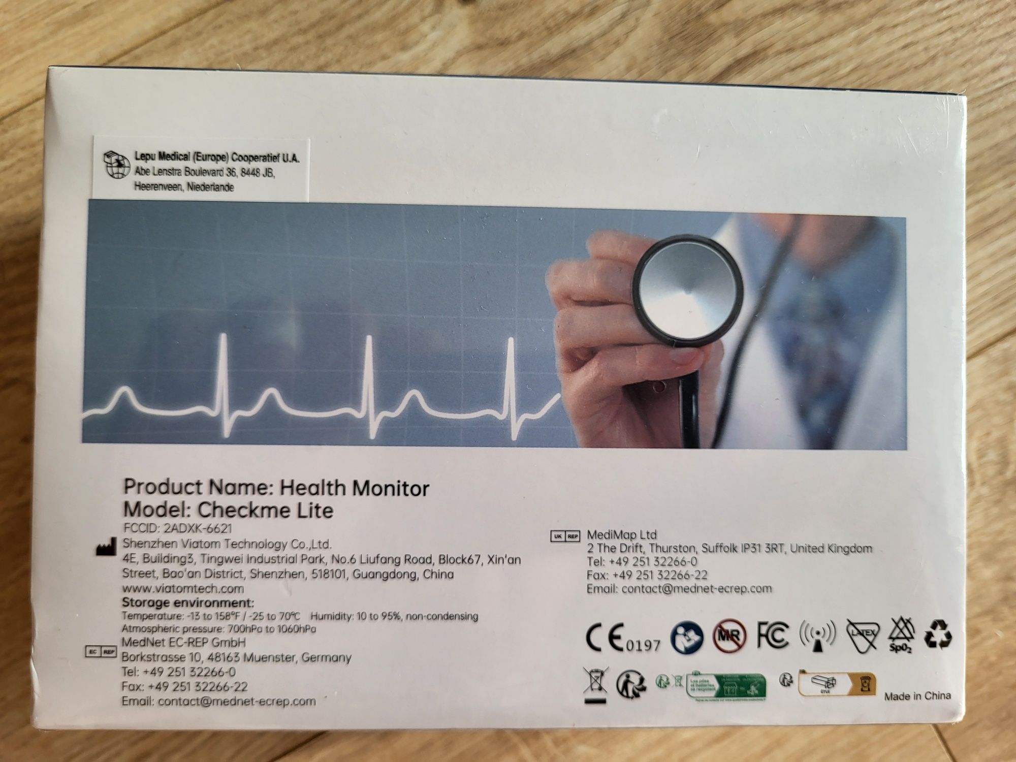 Nowy monitor zdrowia Viatom Check Me Lite opakowanie fabryczne