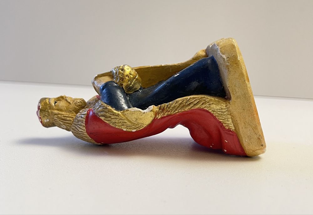 Stara figurka gipsowa król Melchior do szopki bożonarodzeniowej