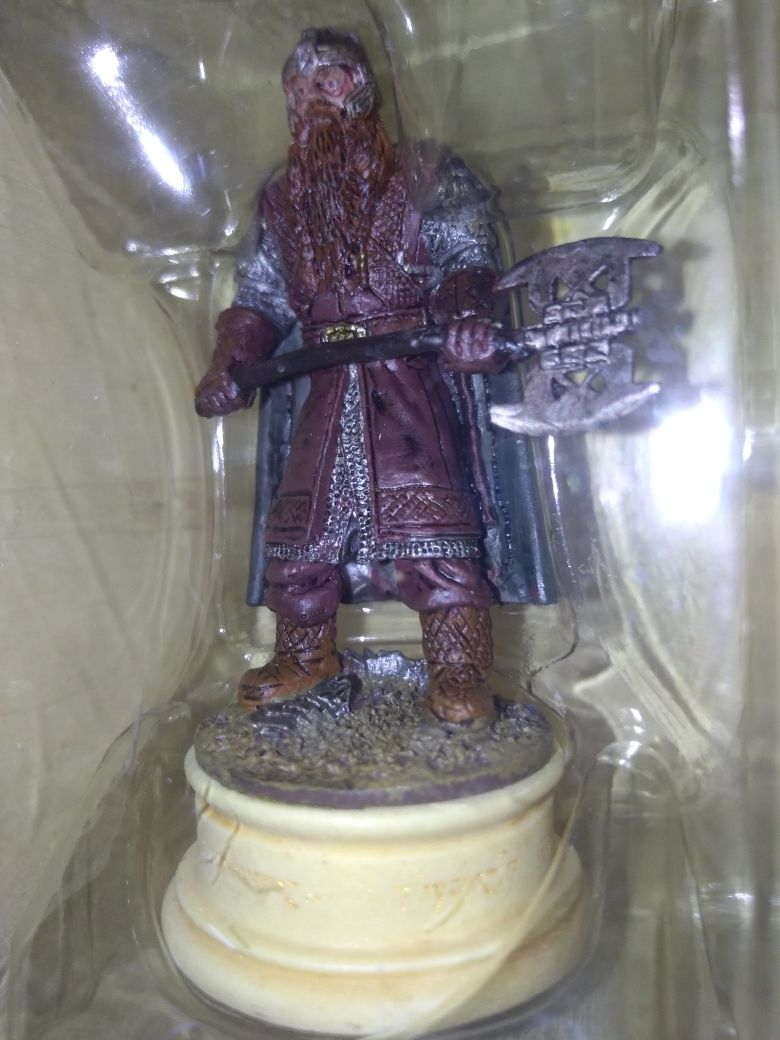 Antiga figura gimli do filme o senhor dos anéis