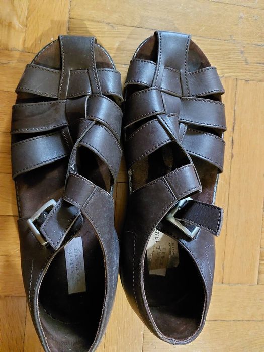 44 розмір шкіряні босоніжки сандалі чоловічі