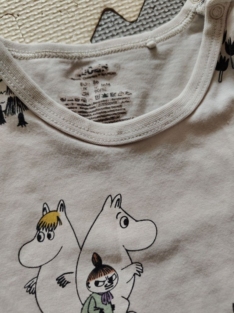 Body z długim rękawem Muminki Moomin Lindex 86/92
