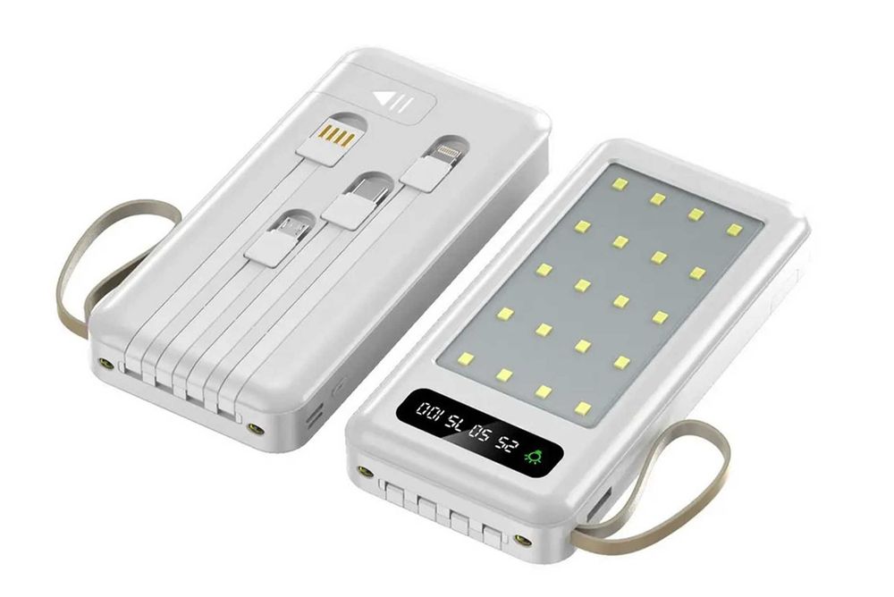 Повербанк з сонячною панеллю, фонариком ViaKing XGB039/XGB037