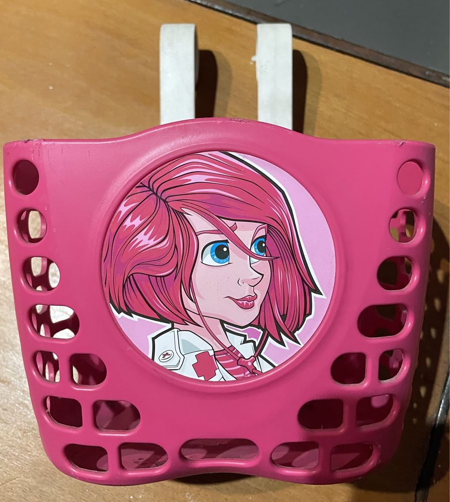 Capacete Menina btwin 53-56cm com cesta