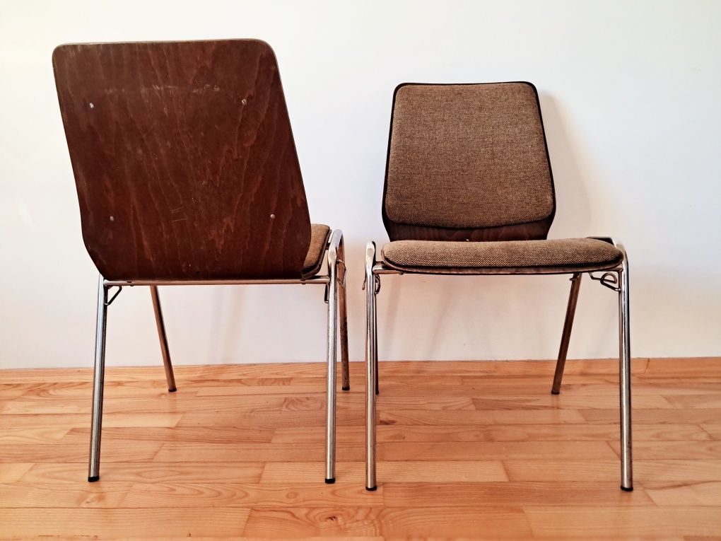 Krzesło A.zeitler lata 80 vintage retro krzesło chrom krzesło mid cent