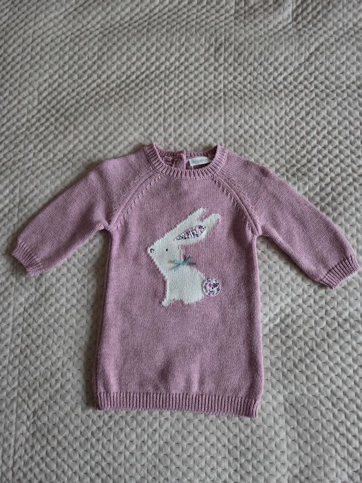 Sukienka sweterkowa Next 3-6m dziewczęca.