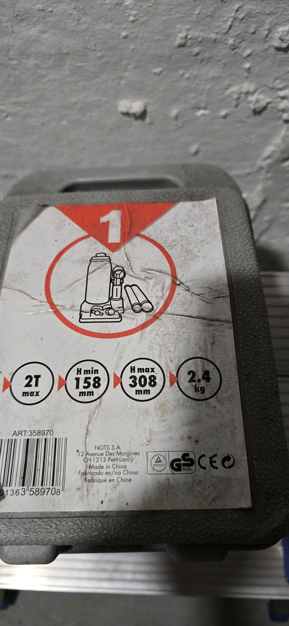 Podnośnik Hydrauliczny Słupkowy 2T Żaba Lewarek