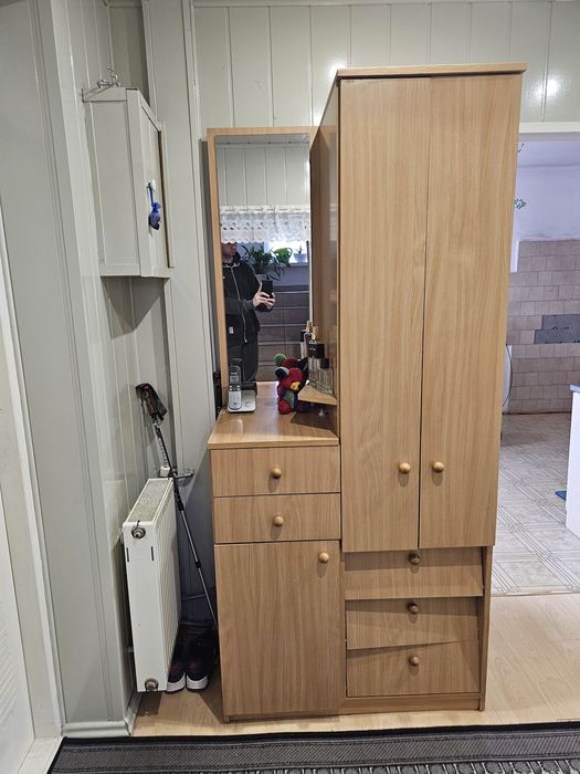 Szafka przedpokój na ubrania buty lustro 90x52x203 cm